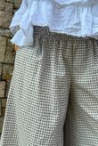 Arbi Gingham Palazzo Pant Mocha